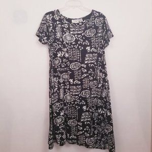 Black and White Cotton Dress